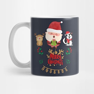 Little Santa With Pet Merry Christmas | Christmas Mug